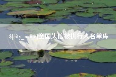 澄迈全国失信被执行人名单库