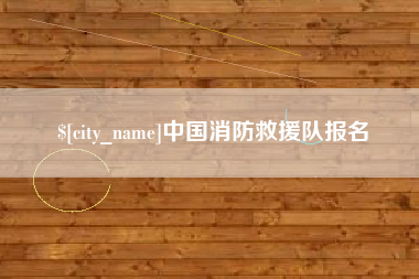 澄迈中国消防救援队报名