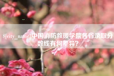 澄迈中国消防救援学院各省录取分数线有何差异？