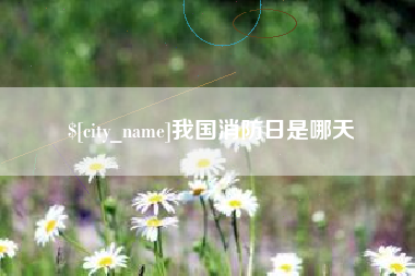 澄迈我国消防日是哪天