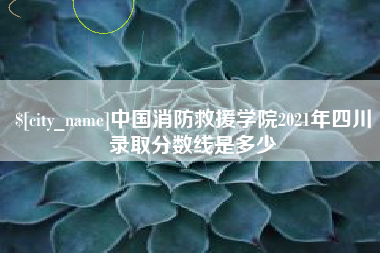 澄迈中国消防救援学院2021年四川录取分数线是多少