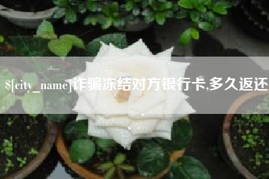 澄迈诈骗冻结对方银行卡,多久返还