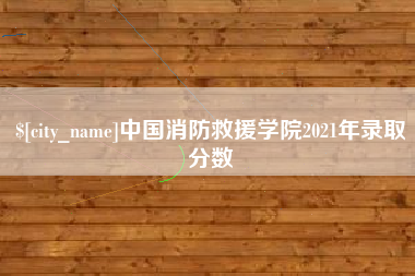 澄迈中国消防救援学院2021年录取分数