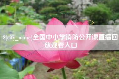 澄迈全国中小学消防公开课直播回放观看入口
