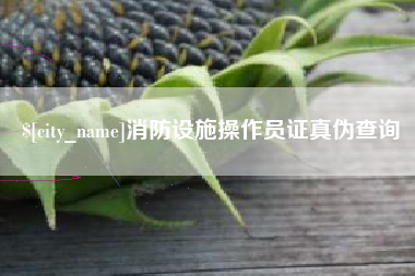 澄迈消防设施操作员证真伪查询