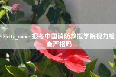 澄迈报考中国消防救援学院视力检查严格吗