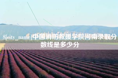 澄迈中国消防救援学院河南录取分数线是多少分