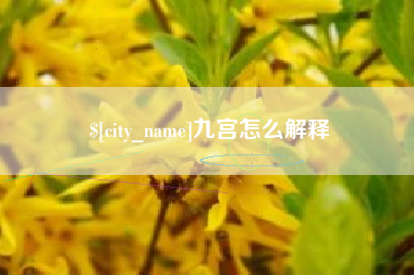 澄迈九宫怎么解释