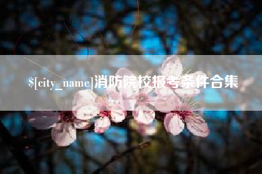 澄迈消防院校报考条件合集